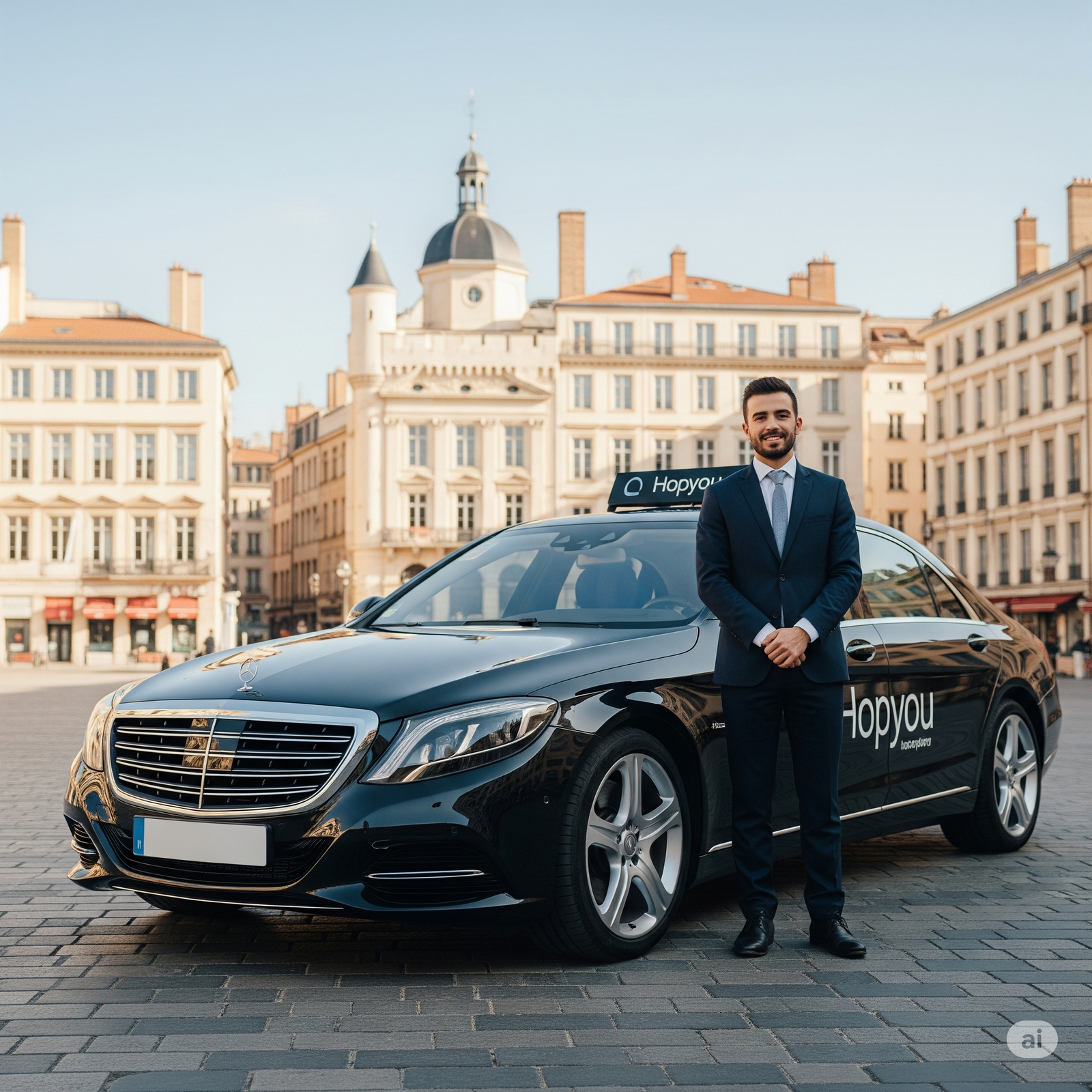 Chauffeur privé à Lyon avec vue sur la basilique