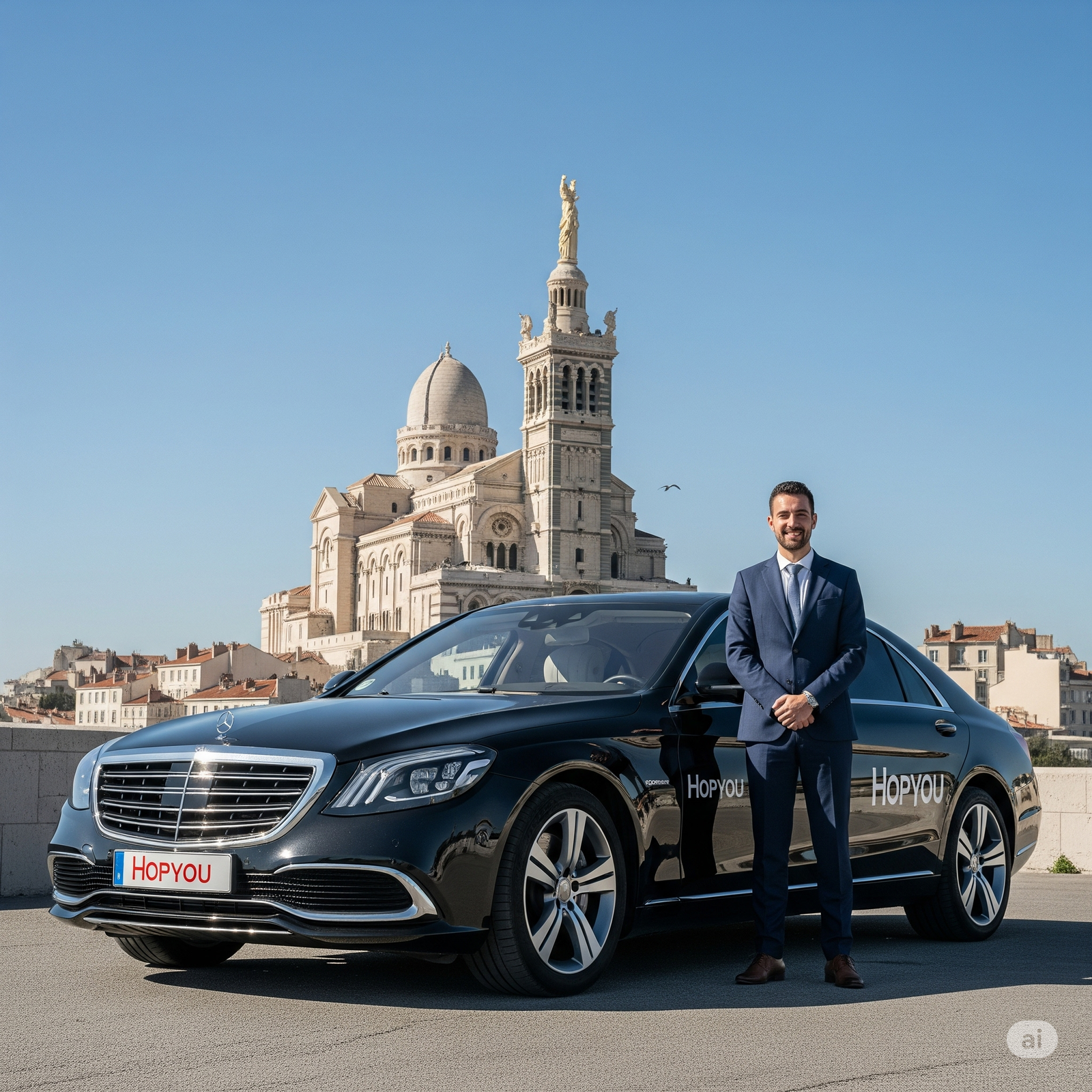 Chauffeur privé à Marseille avec vue sur le Vieux-Port