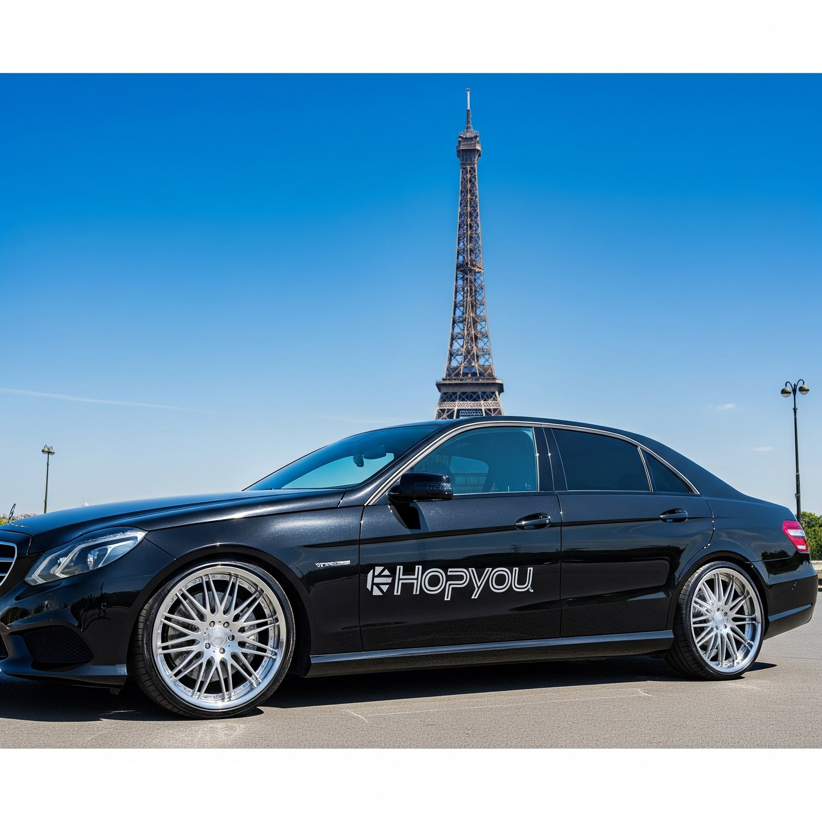 Chauffeur privé à Paris avec vue sur la Tour Eiffel